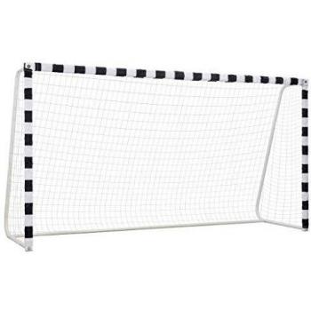 Tor Fußballnetz 300x200x90cm Metall Schwarz Weiß