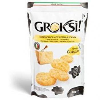 GROKSi! Classico 60 g Parmesan‑Cracker mit Protein, laktose