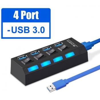 YTOM USB 3.0 Multiport Hub mit Schalter für PC