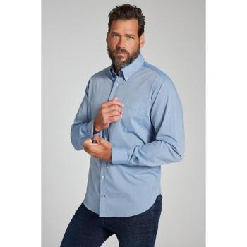 JP1880 Plus Size Long Sleeve Shirt for Men, Blue, Size XL, Cotton