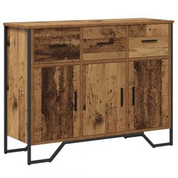Cabinet vintage en bois reconstitué 97×32,5×74,5 cm – finition chêne