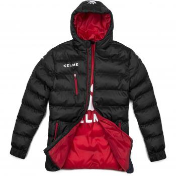 Kelme Kids’ Street Jacket – Black and Red, Age 4