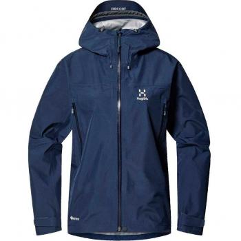 Chaqueta con capucha Haglöfs ROC Flash GORE-TEX azul noche mujer