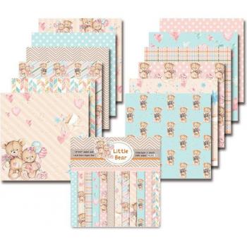 Kit DIY Oso Retro para Scrapbook – 24 Unid. en Lote