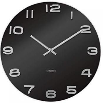 Horloge murale vintage en verre Karlsson