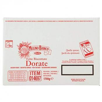 Bifette Dorate Mulino Bianco 100 Pz – Confezione monodose per strutture alberghiere