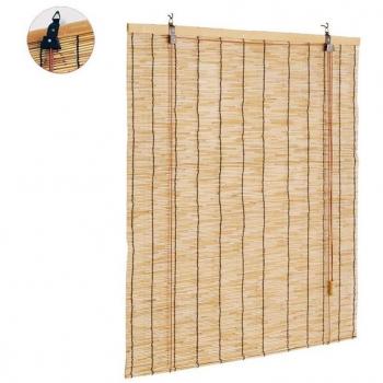 Persiana Enrollable de Bambú Natural 60x140 cm