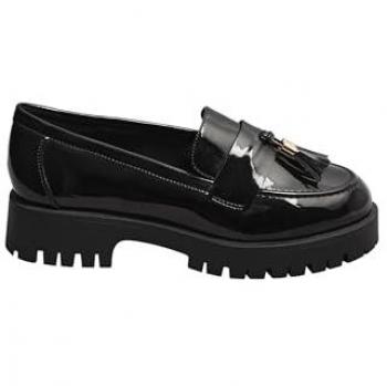 Tassel Patent Loafers (Black) – Womens – Size 6EEE