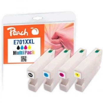Peach E70 Spar Pack Druckerpatronen XL für Epson WorkForce Pro WP-4515 DN