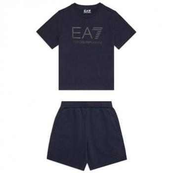 Blu Navy EA7 Emporio Armani Giacca e Pantaloni Bambino