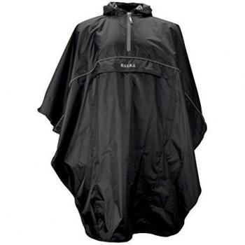 Ralka Men's Lightweight Rain Poncho, Black