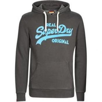 Felpa con Cappuccio Superdry Vintage VL Neon Nera e Blu