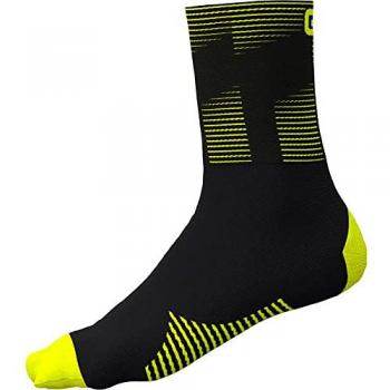 Calcetines Alé Sprint Unisex Negro Amarillo Fluorescente