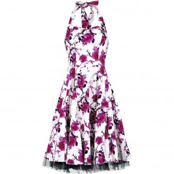 Abito Floreale Rosa Rockabilly H&R London