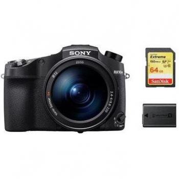 Sony RX10 IV (Negro) + Tarjeta SD 64 GB + Batería NP‑FW50