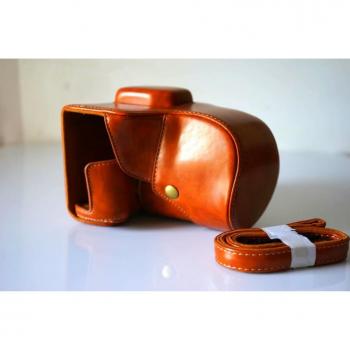 Funda de cuero PU para cámara FujiFilm XT2 y X-T3 con protección de lente