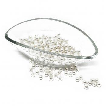 Elegant White 12 mm Wax Bead Collection – 100 Units (No‑Hole)