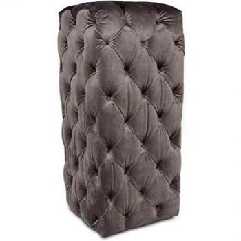 Chesterfield Möbel Samt Säule Grau 45 x 45 x H. 101 cm