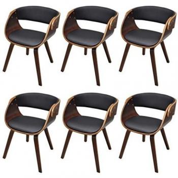 Sillas de Comedor Marrón (Set de 6)