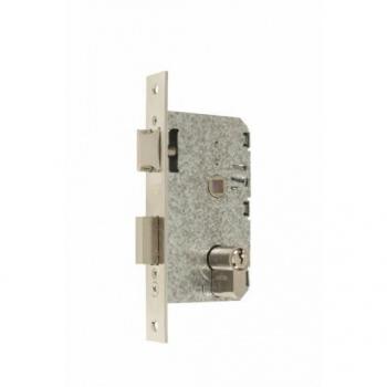 Cerradura de empotrar monocierre serie 2501 niquel satinado