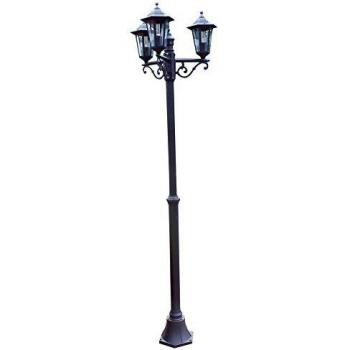 Classic Kingfisher Triple Head Street Lamp