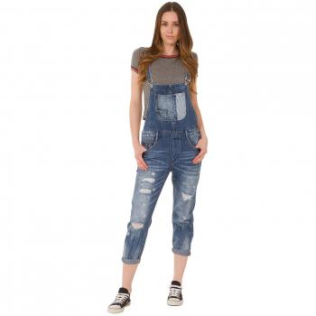 XL 14 Denim Bib Overall with Paint Split