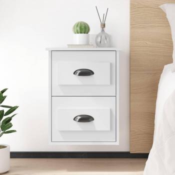 Comodini a Parete 2 pz Bianchi 41,5x36x53 cm cod mxl 121054