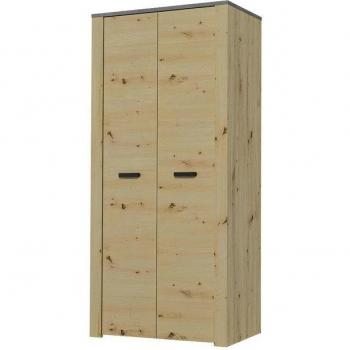 Landhaus‑Design Kleiderregal aus europäischem Holz – Braun, Einzelstück