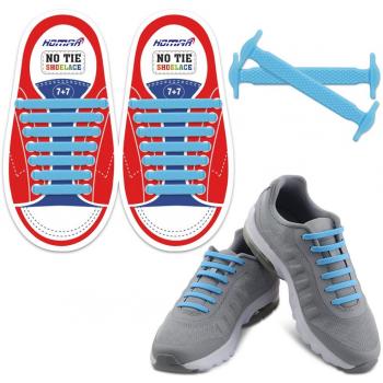 Homer Kids Schnürfaden „No Tie“ – Elastisch, Himmelblau, Ideal für Oxford und Stiefel