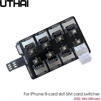 T13 12 SIM-Kartenadapter Grün (für iPhone) Multi-SIM Kartenleser Android Mini SIM Nano SIM Freischalt-Schalter
