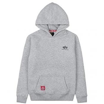 Alpha Industries Hoodie für Kinder Grau mit kleinem Logo