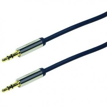 Cable Logilink 5 m audio stéréo 3,5 mm coude droit en cuivre