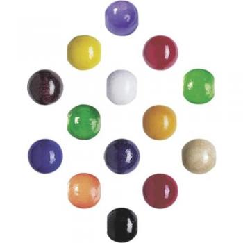 Bunte Holzperlen-Mix Ø 15 mm, 15 Stück