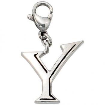 Einhänger Charm Buchstabe Y aus Edelstahl