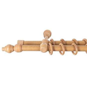 SN DECO GROUP Filigrano 28 mm Gardinenstab – Vollset aus Holz