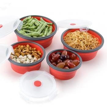Récipient alimentaire pliable avec couvercle pour micro-ondes