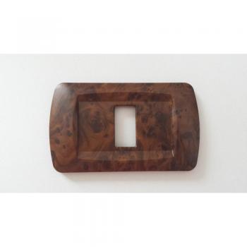 Plaque de Couverture en Bois de Noyer pour Bticino