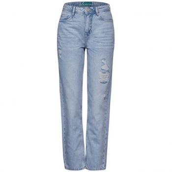 STREET ONE Straight-Jeans im Löcher-Used-Look