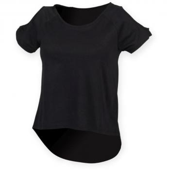 Drop Tail Women’s Short Sleeve Tee – Black, XS/8