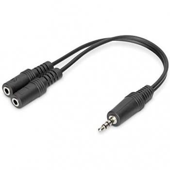 Cavo sdoppiatore audio 3,5mm maschio a 2 femmine