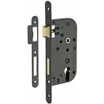 Cylindre de serrure à larder – Axe 50 mm – Bouts ronds – Acier noir