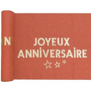 Coton Star Terracotta – Chemin de Table 28 × 300 cm