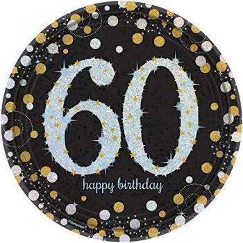 Sparkling Celebration 60 cm – Mehrfarbiger, runder Prismatic Teller (8 Stk.)