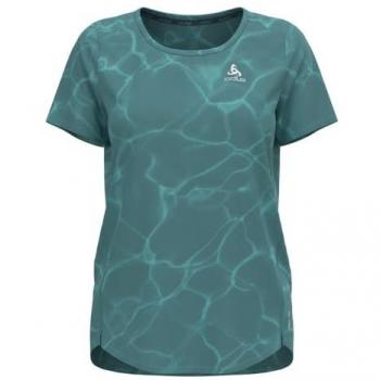 Odlo Zeroweight Chill-Tec Print Crew Neck Hardloopshirt Dames