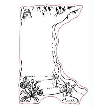 Transparent Settle with Tree and Mushroom for Memories Notebook Crafting Scrapbook A0590