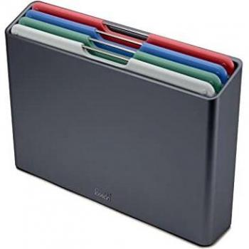 Joseph Joseph Folio™ Schneidebrett-Set, Edelstahl und Kunststoff, 5-teilig