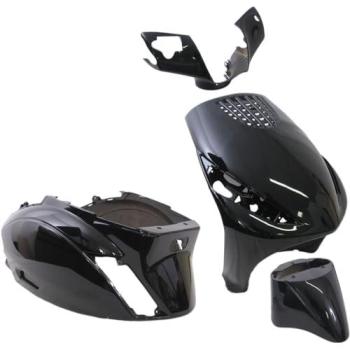 E‑Mobility Zubehör: Piaggio ZIP 2 AC Edge Verkleidungskit, 5‑teilig, schwarz metallic