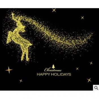 Reusable Golden Christmas Window Stickers