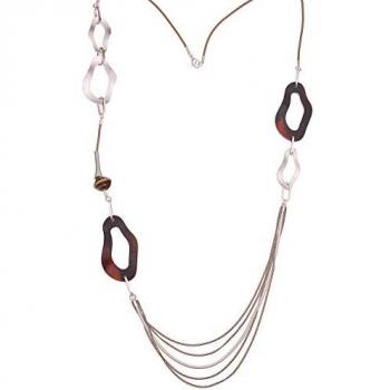 Leslii Kette Modern Horn mit Kunststoff-Elementen
