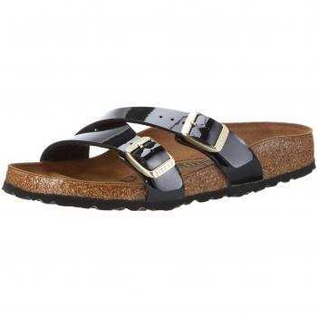 Birkenstock Yao, Sandali Estivi Donna, Nero (Vernis Noir), 40 EU